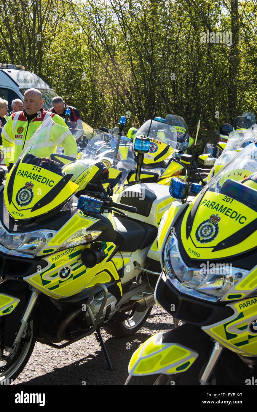 Motorcycle Paramedics at Bike for life rally Cosford Shropshire