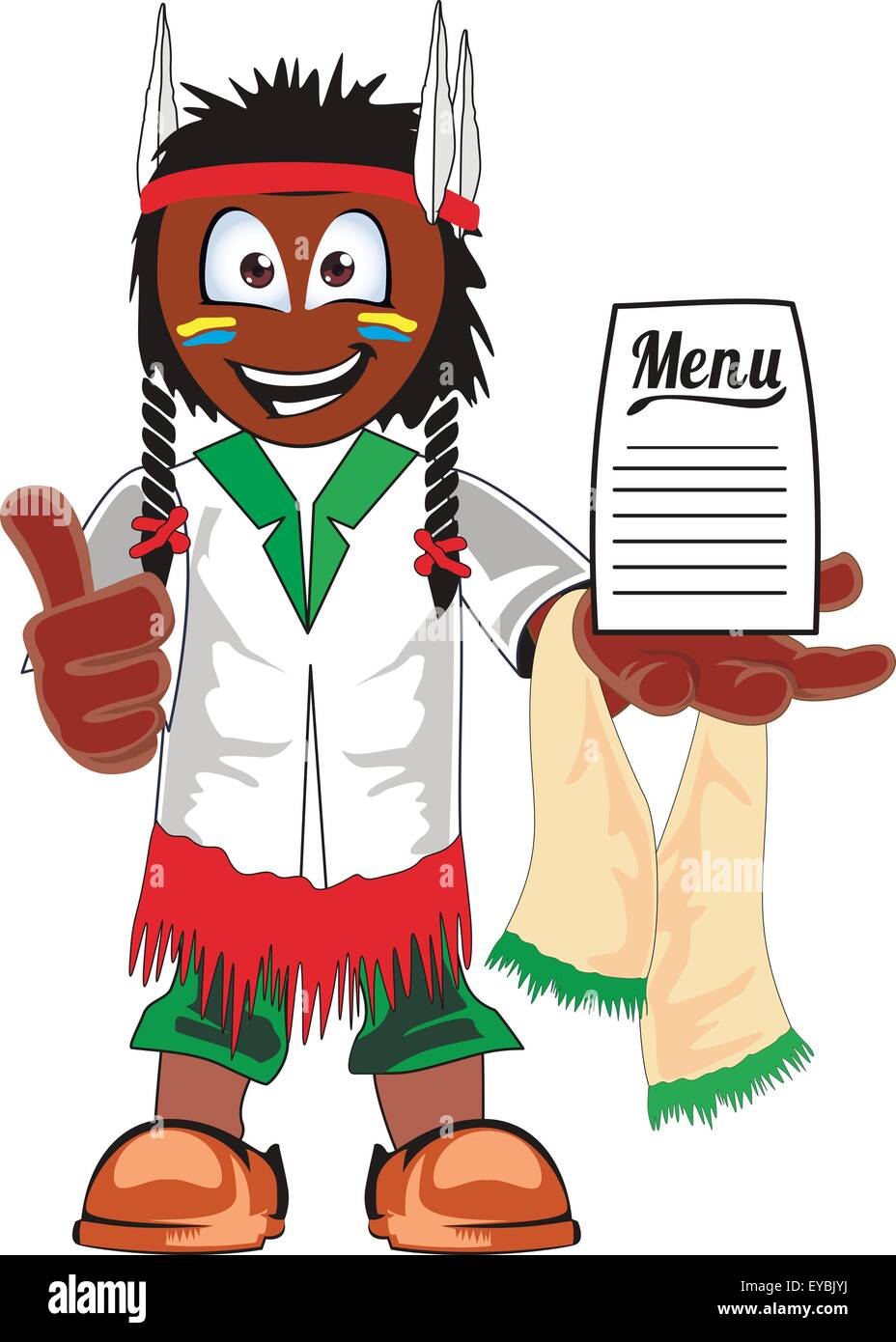 Cartoon Waiter Stock Vector Art Illustration Vector Image