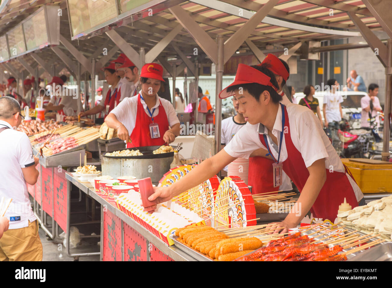 Beijing streetfood vendors July 2015 Stock Photo Alamy