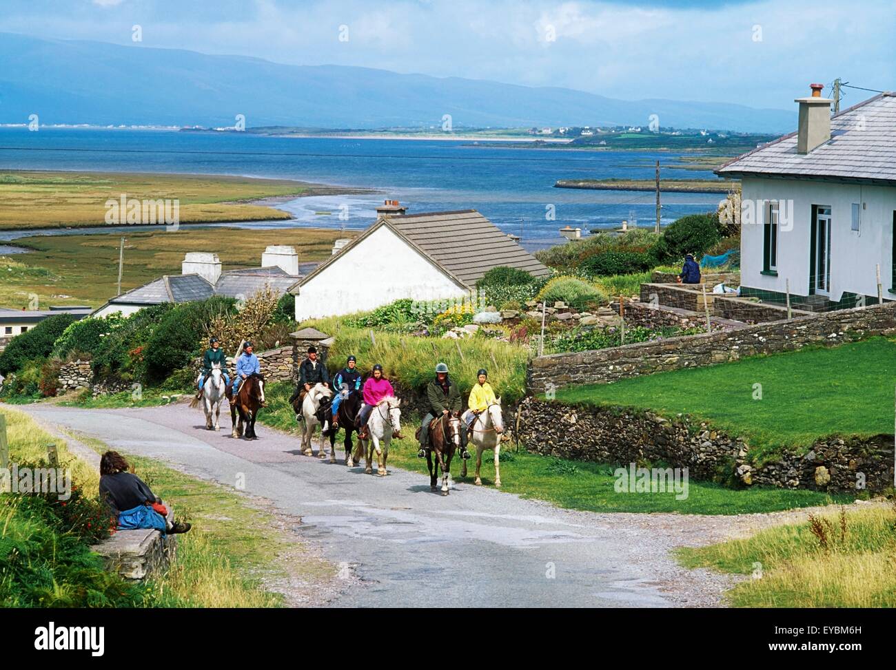 Glenbeigh, Co Kerry, Ireland; Pony Trekking Stock Photo Alamy