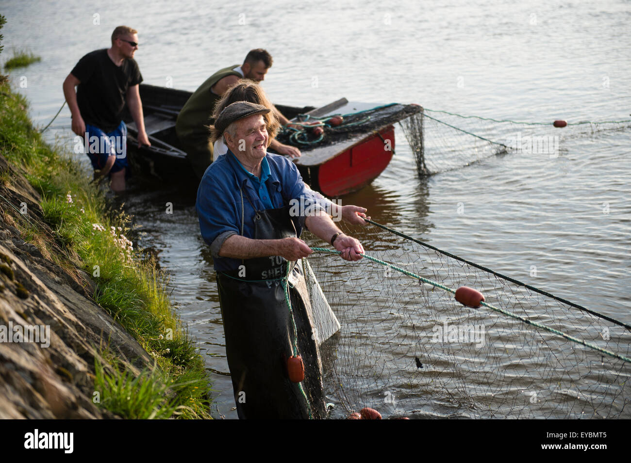 Seine netters on the Dyfi Licensed fishermen using traditional 'seine