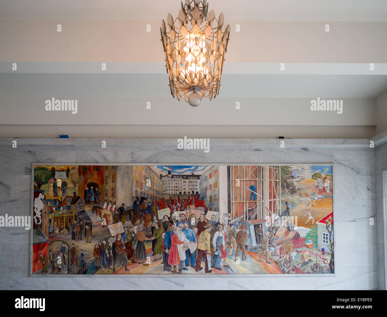 Oslo Radhus interior Stock Photo - Alamy