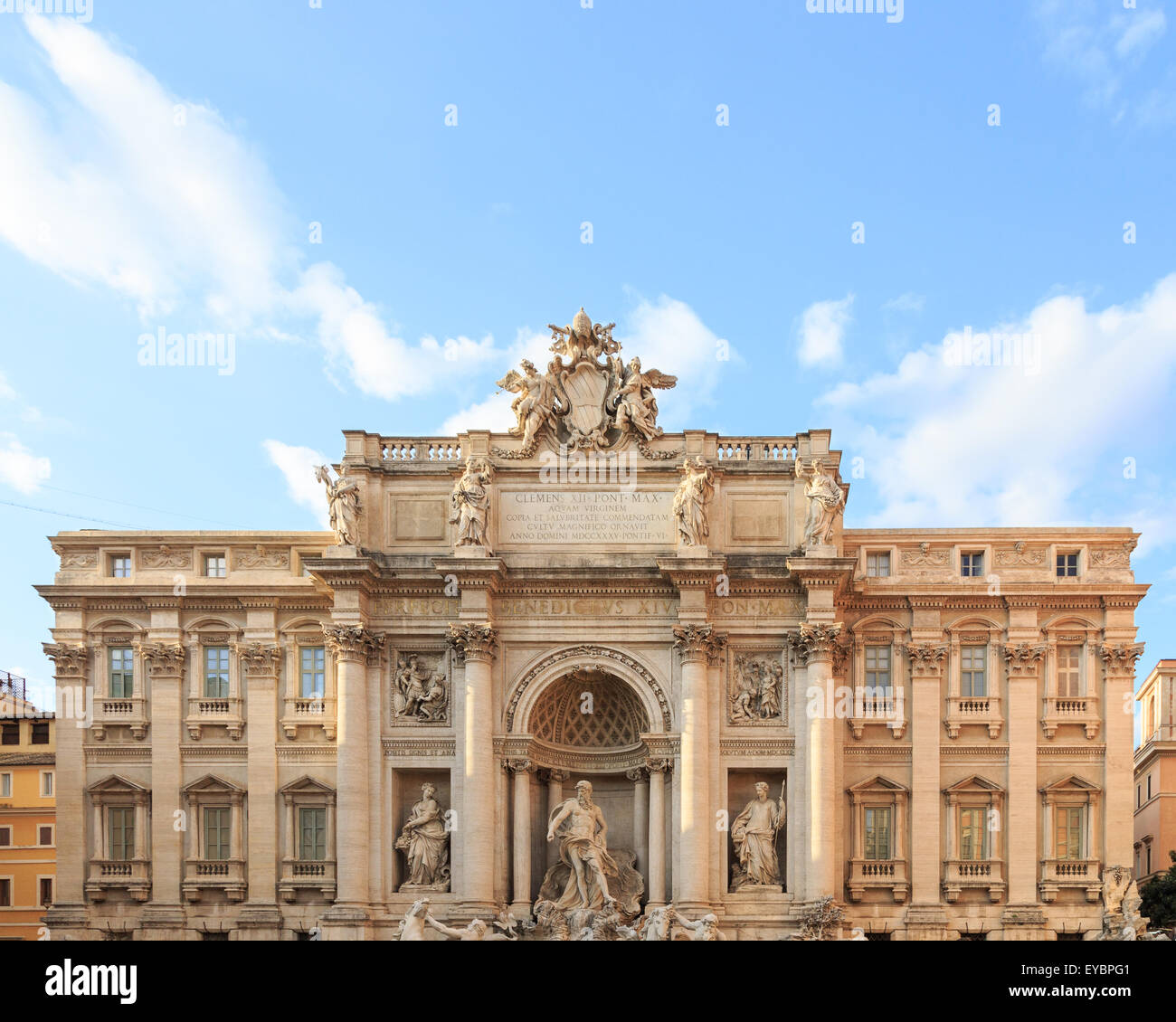 The Trevi Fountain in Rome, Italy. Stock Photo