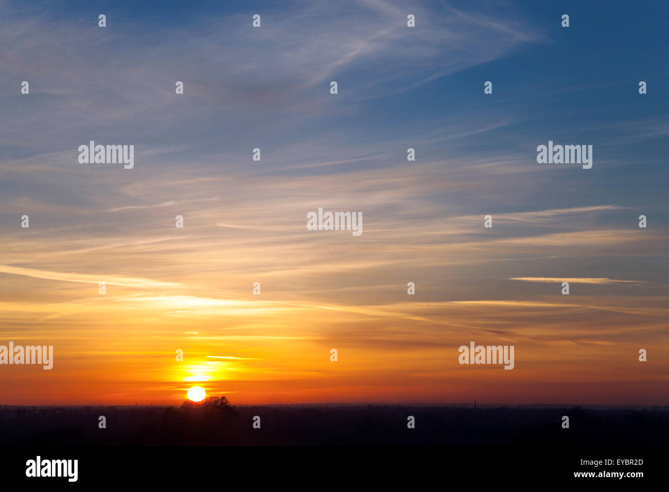 Beautiful sunset in Richmond, UK Stock Photo