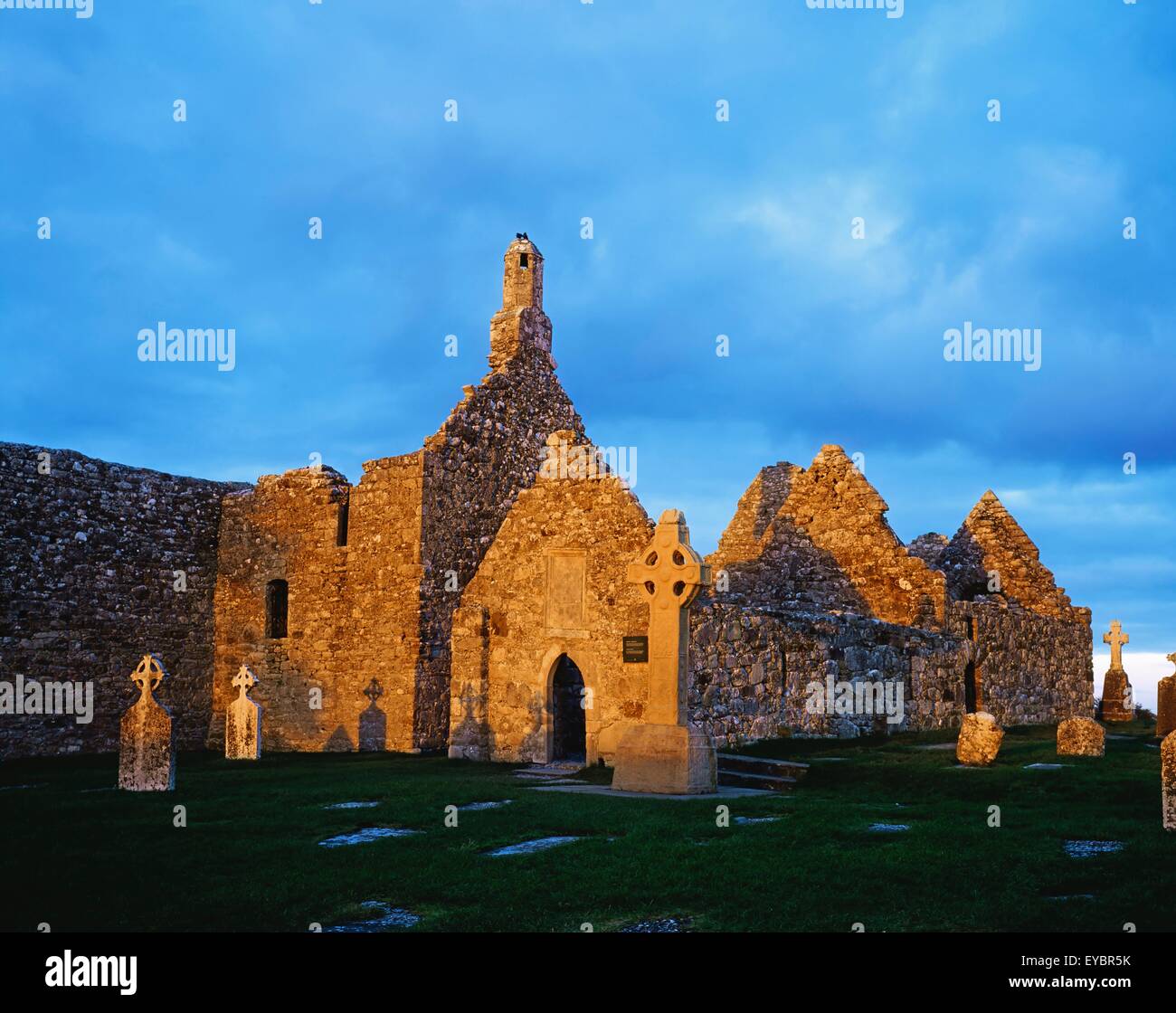 Clonmacnoise, Co Offaly, Ireland; 6Th Century Monastery Stock Photo
