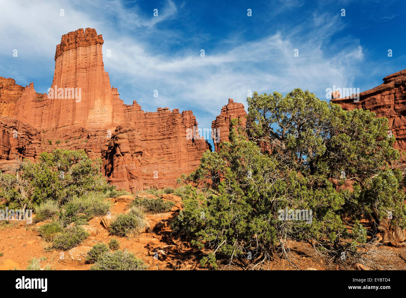 Fisher Towers, Moab, Utah Stock Photo