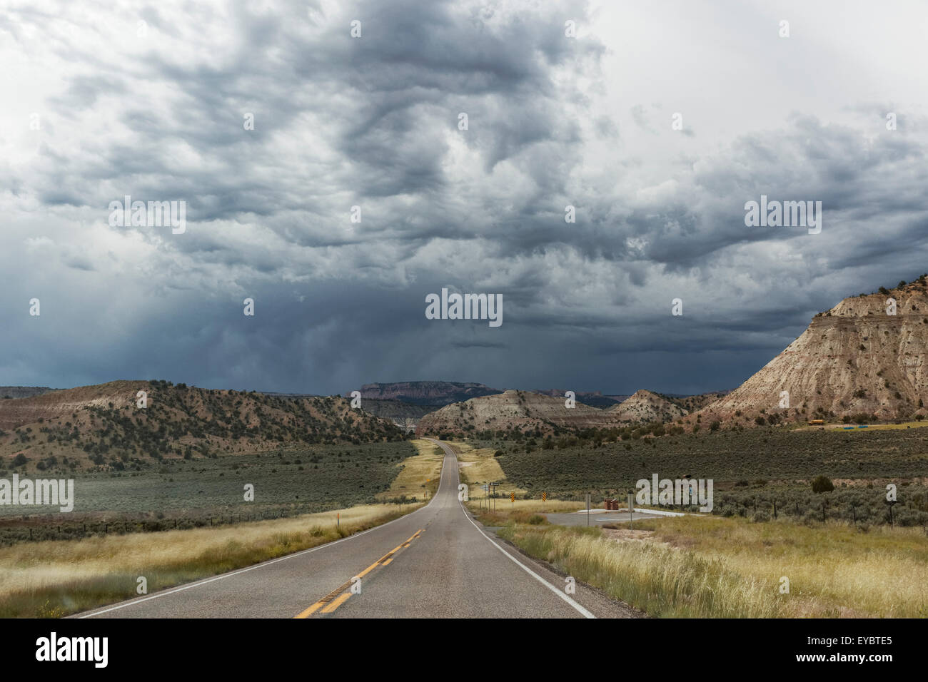 Storm ahead, Grand Staircase-Escalante National Monument, Utah Stock Photo