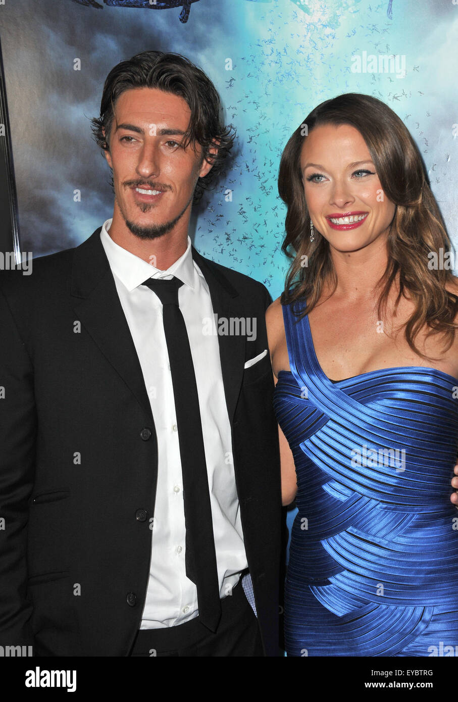 LOS ANGELES, CA - NOVEMBER 9, 2010: Eric Balfour & Scottie Thompson at the world premiere of their new movie 'Skyline' at the Regal Cinema at L.A. Live . Stock Photo
