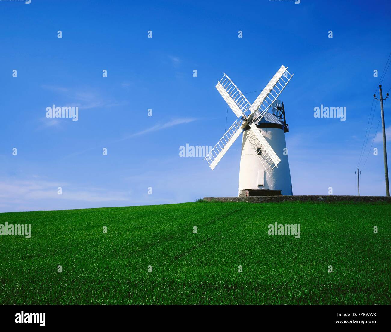 Ballycopeland Windmill, Millisle, County Down, Ireland; Historic Windmill Stock Photo