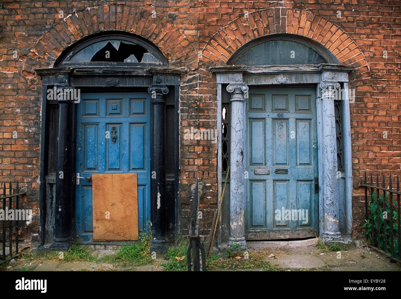 Derelict Georgian Buildings, Dublin, Ireland Stock Photo