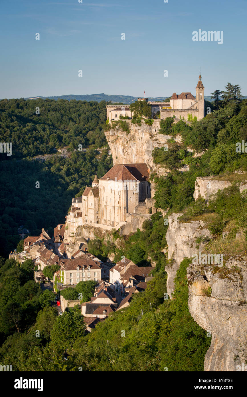 Medieval pilgrimage town of Rocamadour, Quercy, Midi-Pyrenees, France Stock Photo