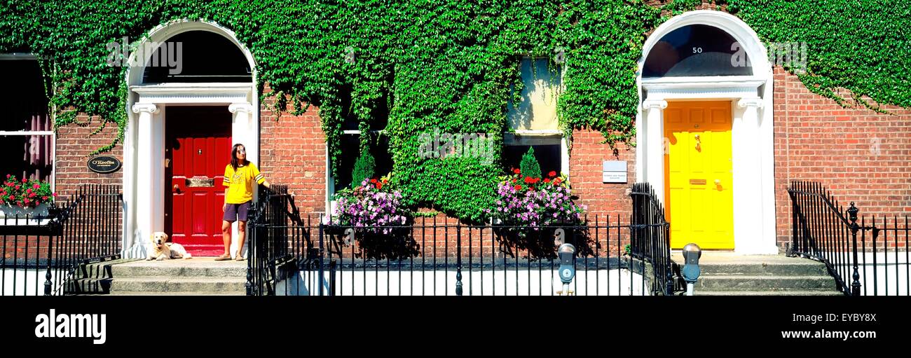 Dublin City, Georgian Doors Stock Photo