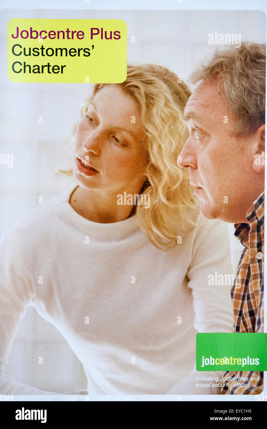 British state benefit, DWP/Jobcentre plus leaflet, customer service