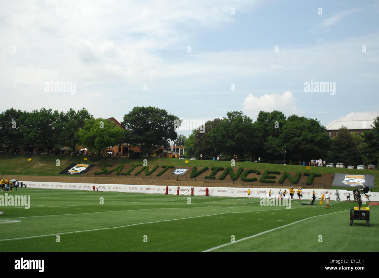 Latrobe, Pennsylvania, USA. July 26th, 2015: Pittsburgh Steelers training camp at St Vincent College in Latrobe, PA. Credit:  Cal Sport Media/Alamy Live News Stock Photo