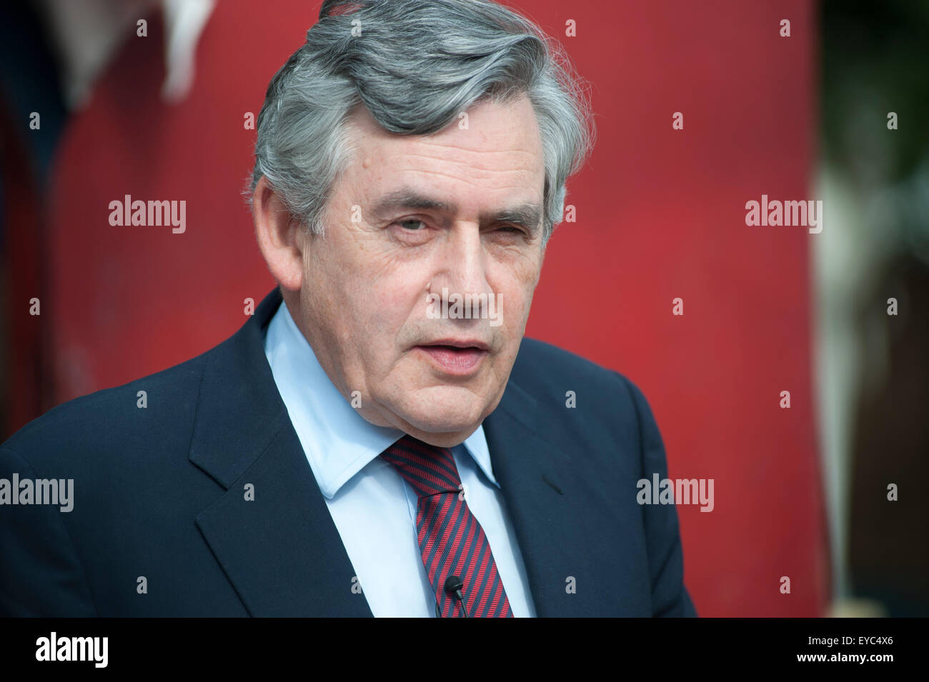 Former British Prime Minister, Gordon Brown, appearing at the Edinburgh