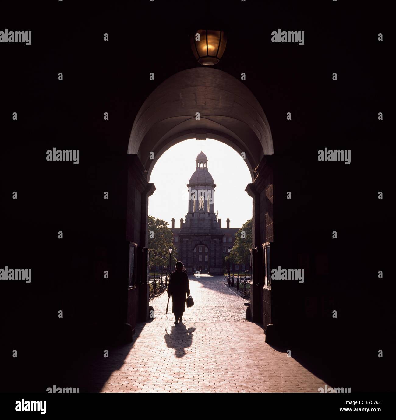 Main Gate, Trinity College, Dublin City, County Dublin, Ireland Stock Photo