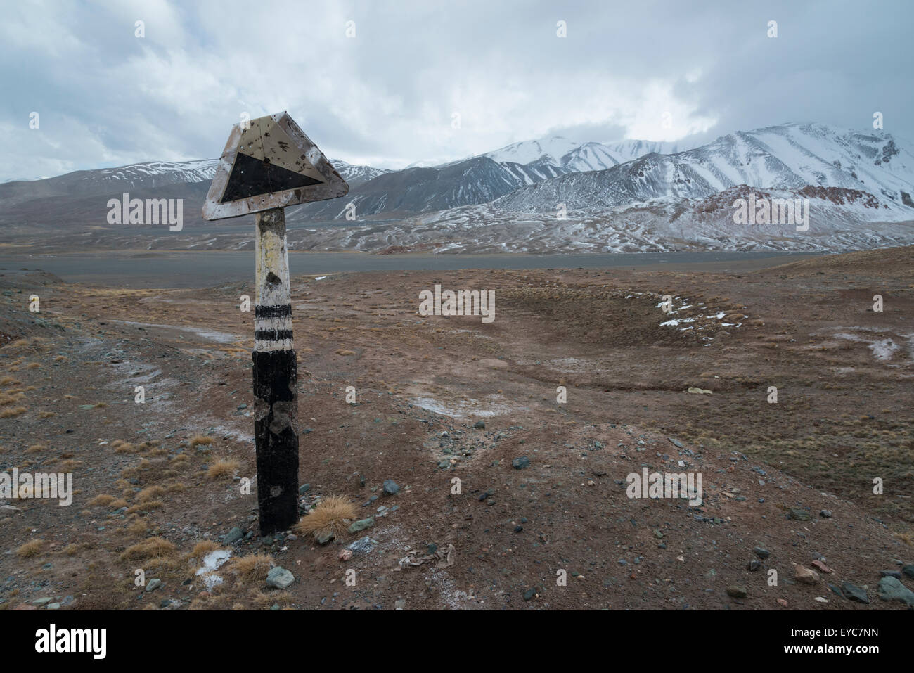 The Pamir Highway. Tajikistan. Central Asia. Stock Photo