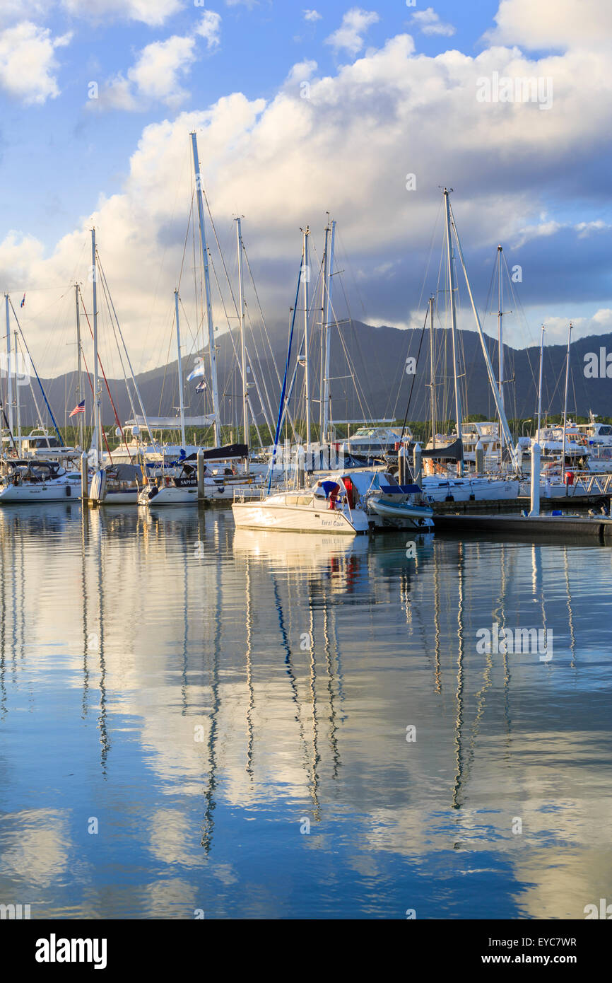 Cairns Marlin Marina at sunrise. Cairns, Queensland, Australia Stock