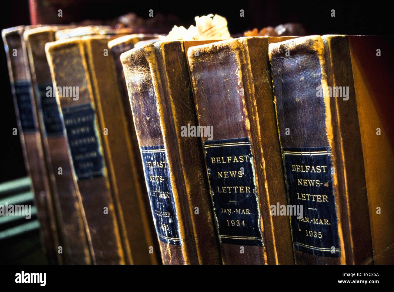 Belfast, Co Antrim, Ireland; Old Books And Manuscripts Stock Photo Alamy