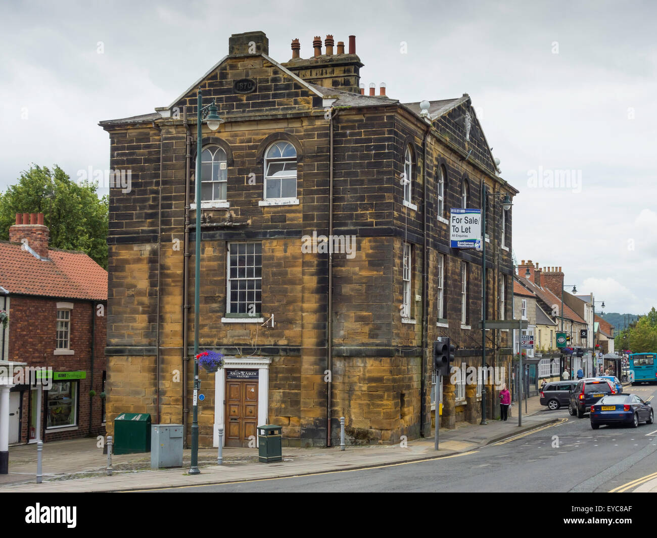 Former Town Hall Building built 1821 and extended 1870 in Westgate Guisborough Cleveland UK Stock Photo
