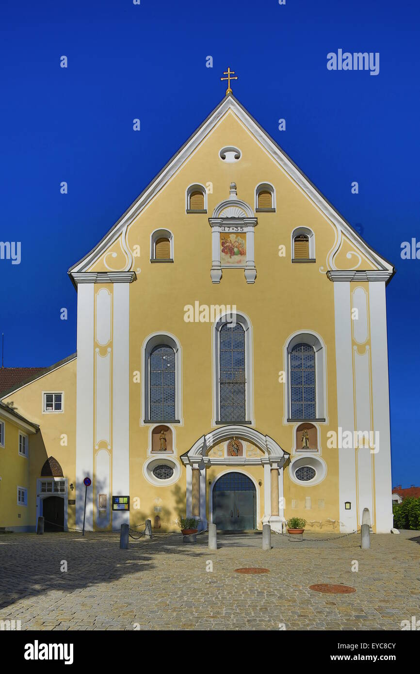 Holy Trinity, Monastery Church, Bad Tölz, Upper Bavaria, Bavaria, Germany Stock Photo