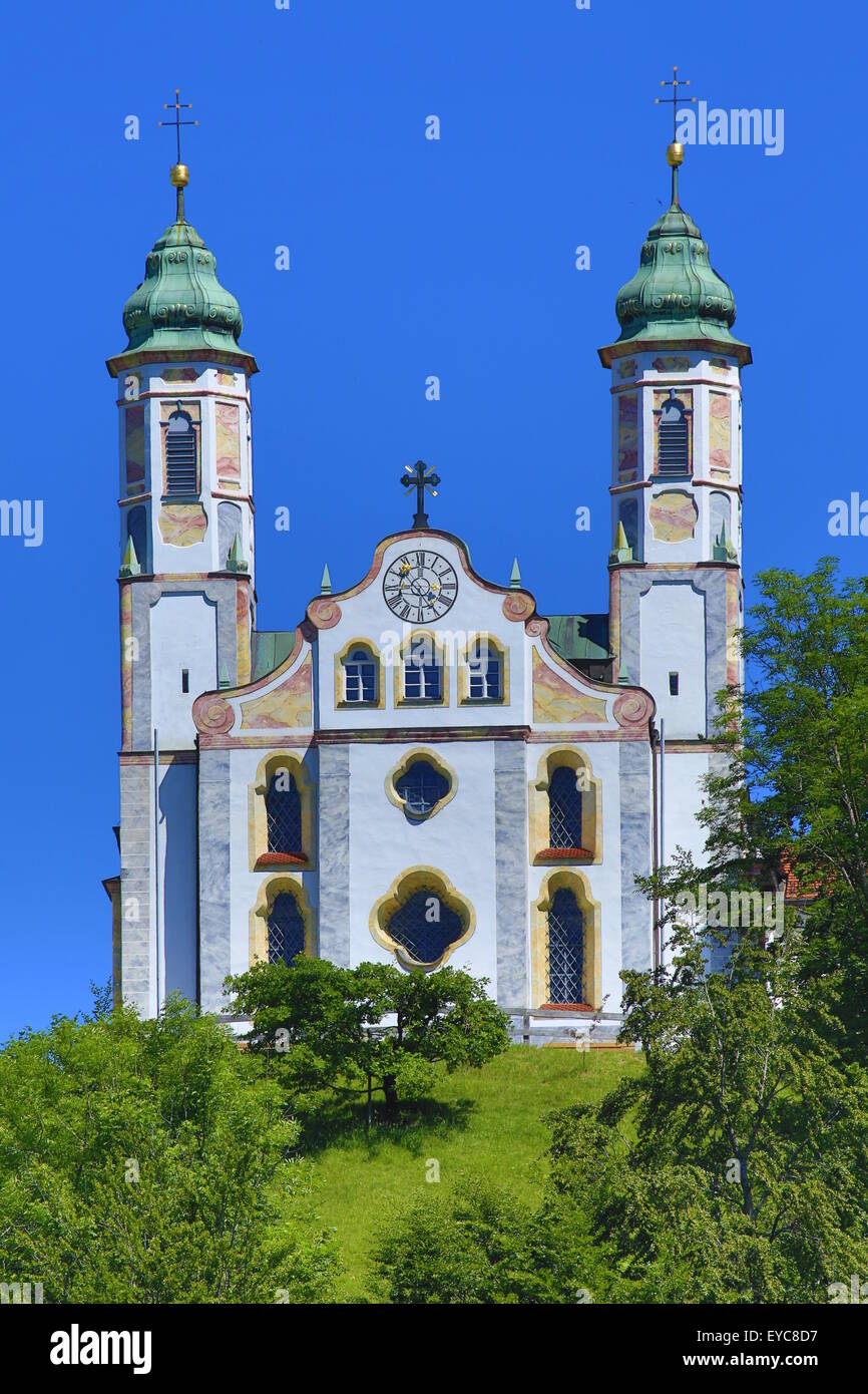 Holy Cross Church, Calvary, Bad Tölz, Upper Bavaria, Bavaria, Germany Stock Photo