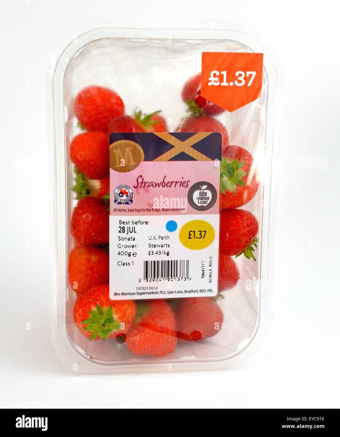 A of fresh scottish strawberries Stock Photo Alamy