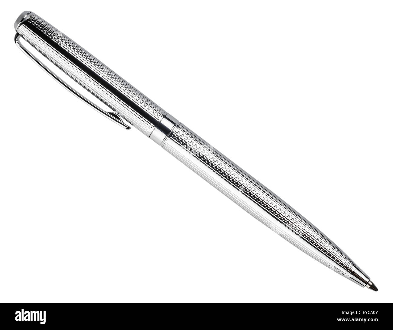 the Silver pen isolated on white background Stock Photo - Alamy