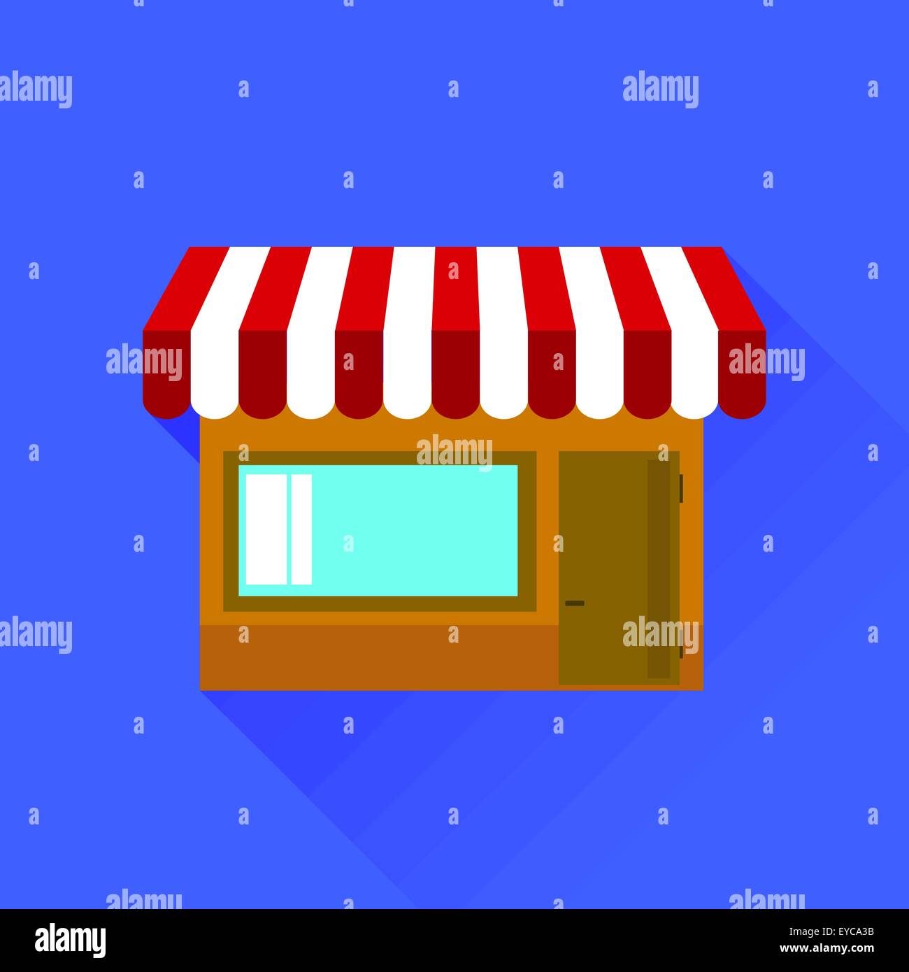 Store building red facade Stock Vector Images - Alamy