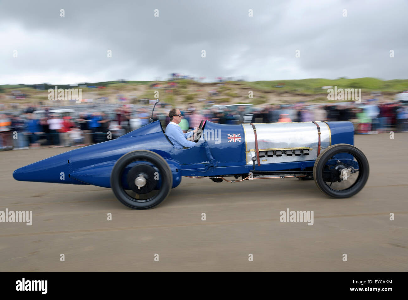 Sunbeam 350 hp commemorative run at Pendine sands, July 2015