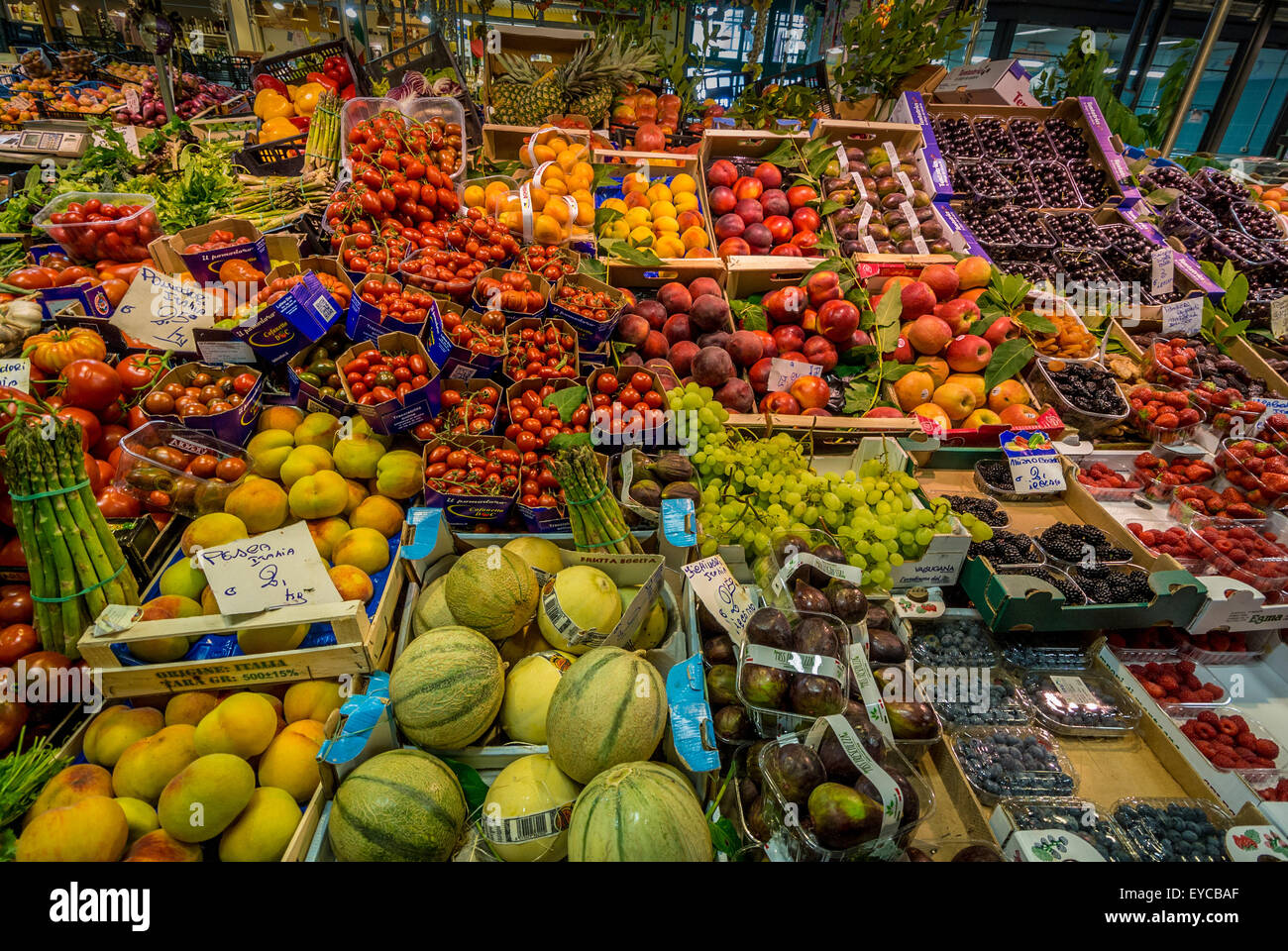 Mercato Centrale indoor market. Florence, Italy. Stock Photo