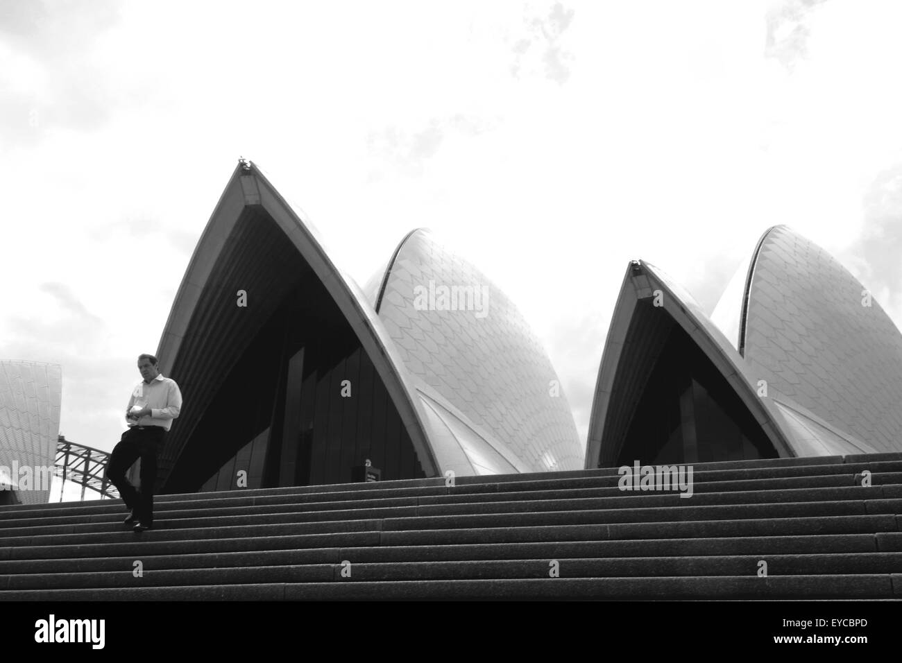 Sydney Opera House close up in black and white Stock Photo - Alamy