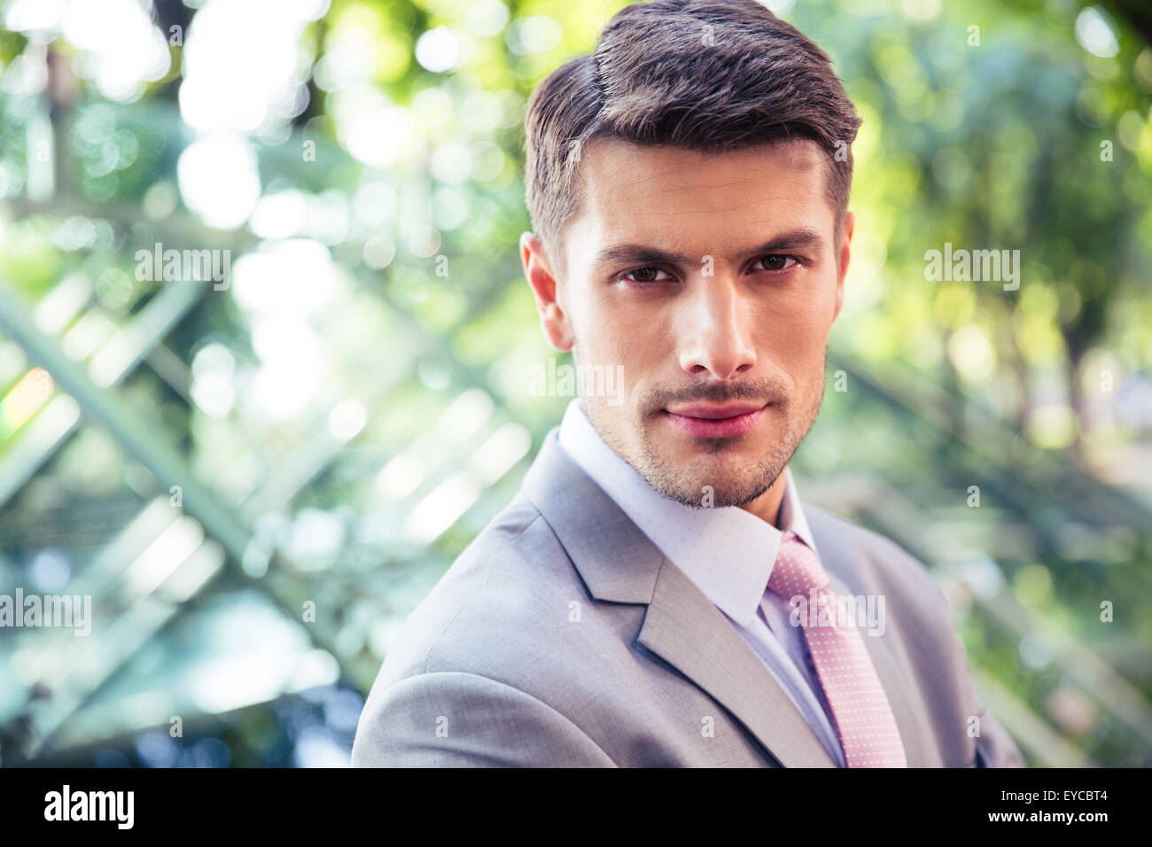 Handsome young businessman looking camera hi-res stock photography and ...