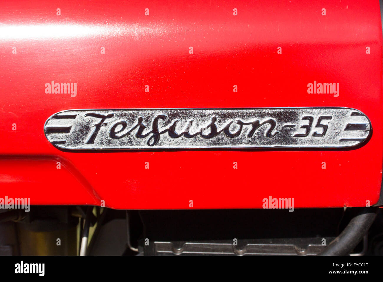 Ferguson 35 vintage tractor nameplate Stock Photo - Alamy