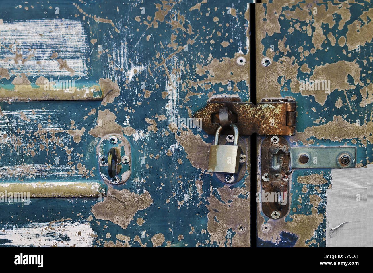 Old door lock with a key Stock Photo Alamy