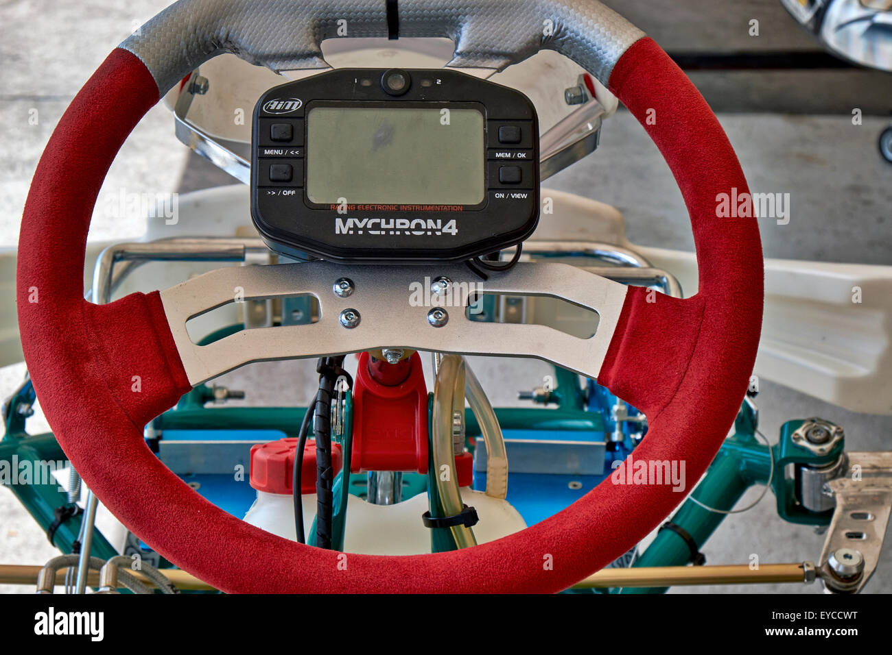 GoKart steering wheel and computer detail Stock Photo Alamy GoKart steering wheel and computer detail Stock Photo Alamy