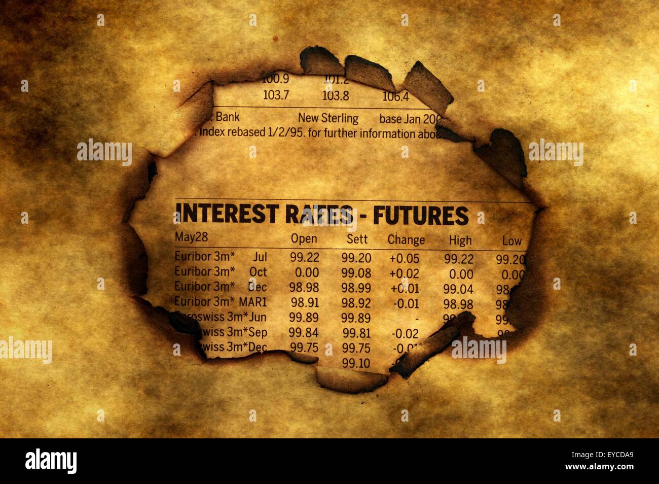 Interest rates on grunge background Stock Photo - Alamy
