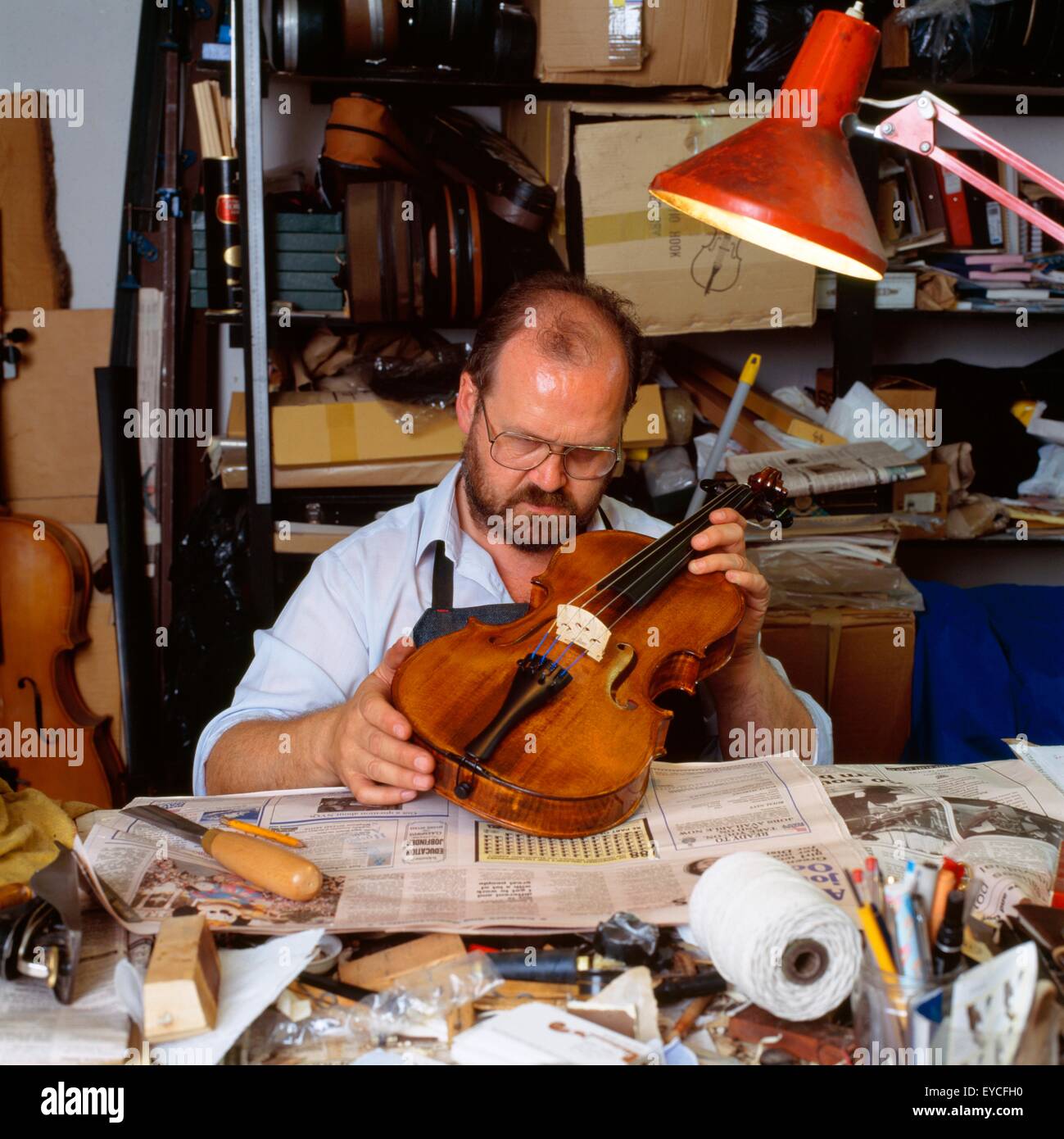 Violin Maker, Belfast, Northern Ireland Stock Photo Alamy