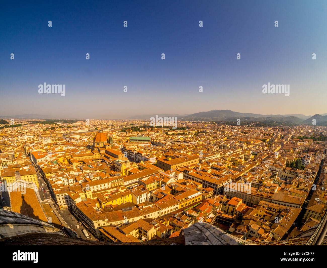 Florence cityscape. Shot from the dome of Florence Cathedral. Florence. Italy. Stock Photo