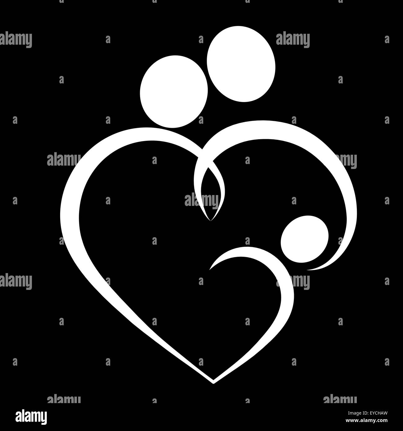 Family heart, symbol Stock Photo