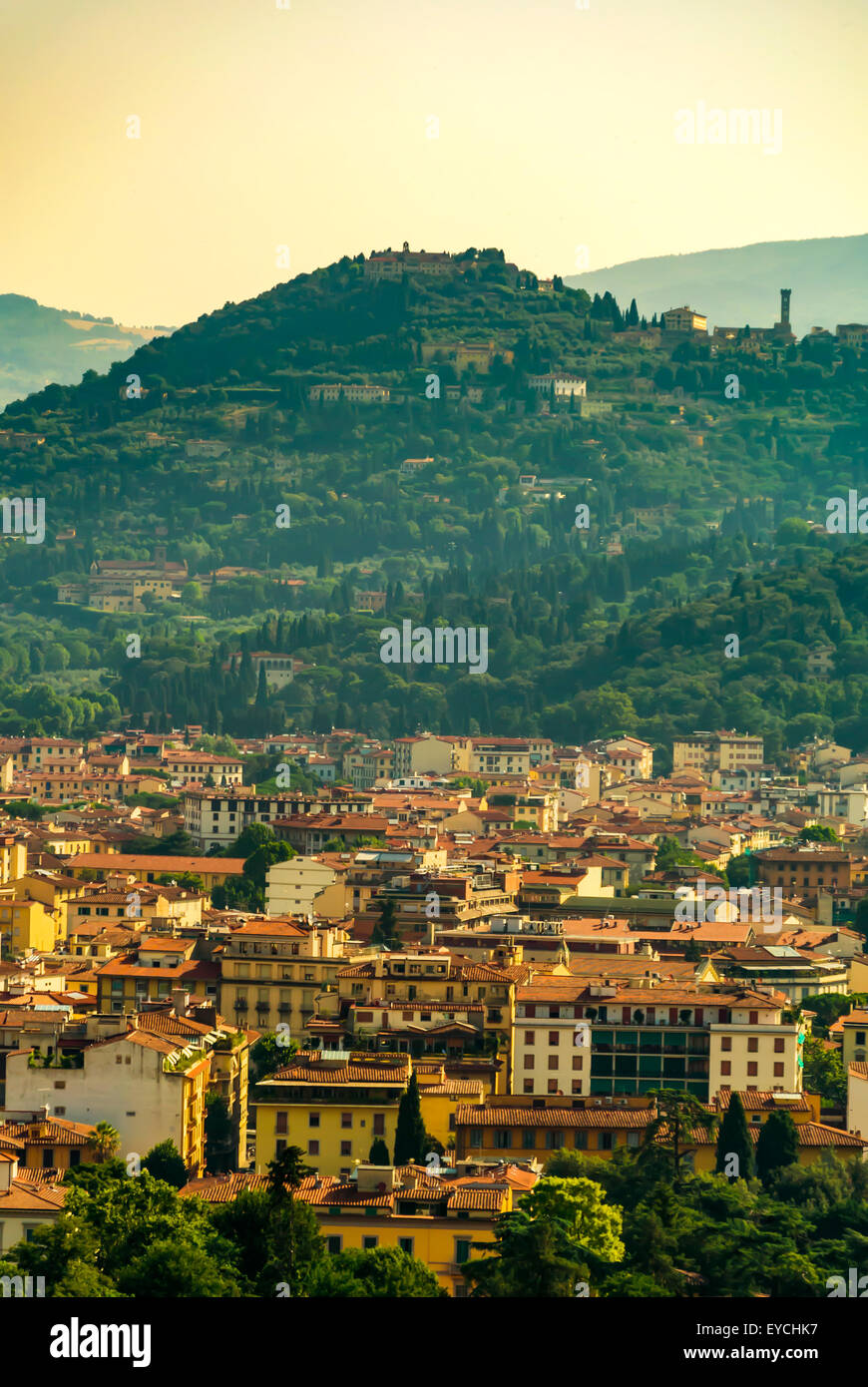 Florence cityscape. Shot from the dome of Florence Cathedral. Italy Stock Photo