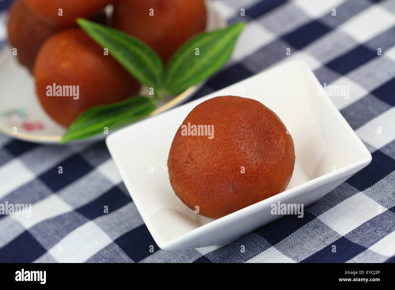 Gulab jamun, closeup Stock Photo