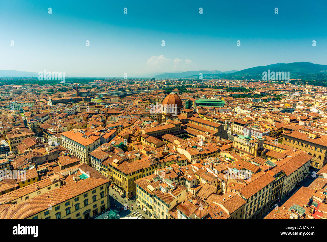 Aerial shot of Florence, Italy Stock Photo