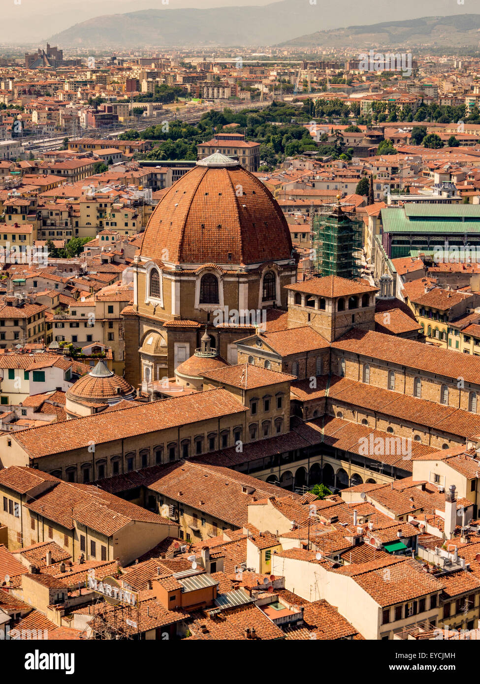 Basilica di San Lorenzo. Renaissance Church and burial place of principal members of the Medici family. Florence, Italy. Stock Photo