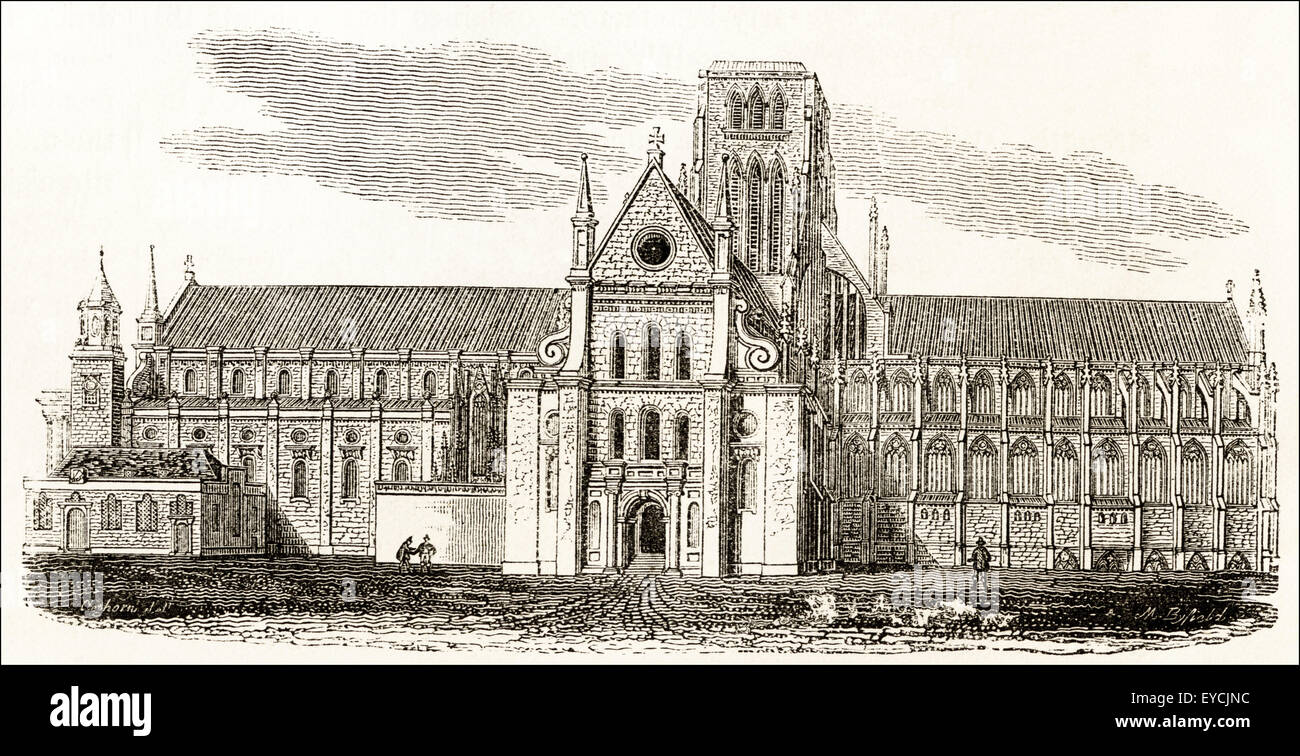 Vintage Illustration 1800's Saint Paul's Cathedral Christopher