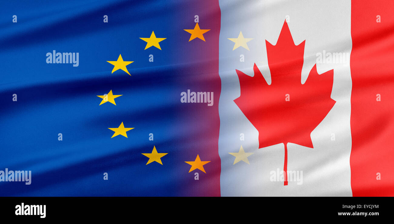 European Union and Canada. Stock Photo