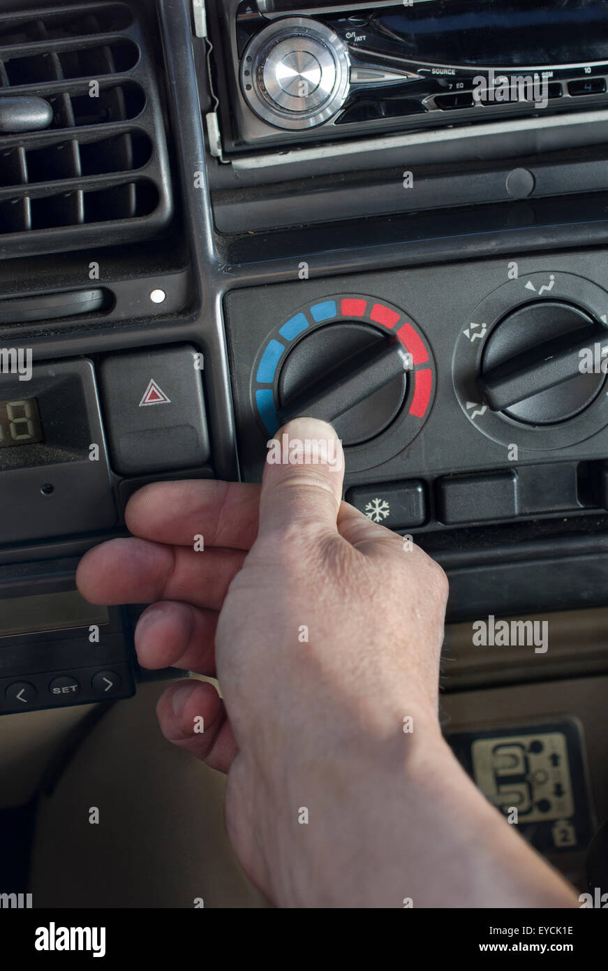 Car Heater Control Stock Photo Alamy