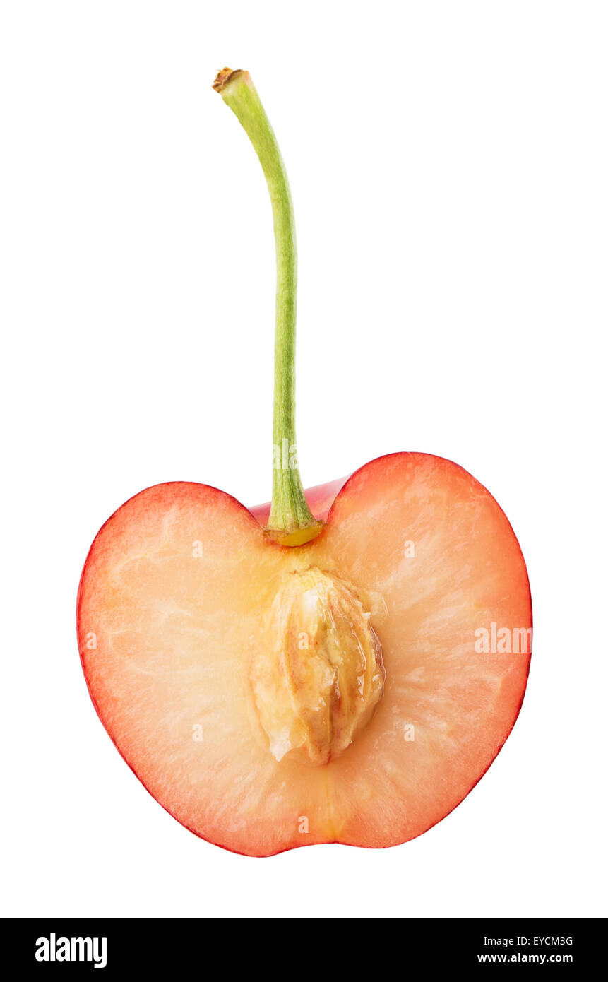 juicy cherry isolated on the white background. Stock Photo