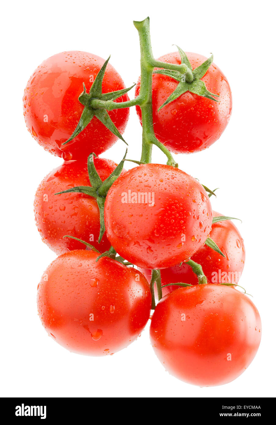 cherry tomatoes isolated on the white background Stock Photo - Alamy