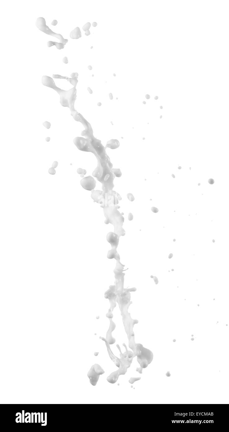 milk splash isolated on the white background Stock Photo - Alamy